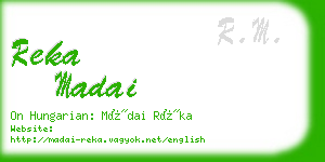 reka madai business card